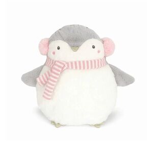 Charming Gray and White Penguin Pillow
